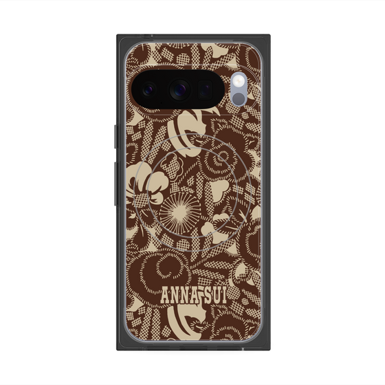 プレミアムスクエアケース with Pixelsnap［ ANNA SUI - STITCHED FLORAL ］