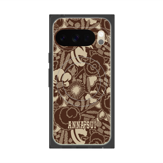 プレミアムスクエアケース with Pixelsnap［ ANNA SUI - STITCHED FLORAL ］