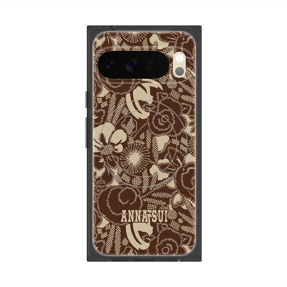 プレミアムスクエアケース with Pixelsnap［ ANNA SUI - STITCHED FLORAL ］