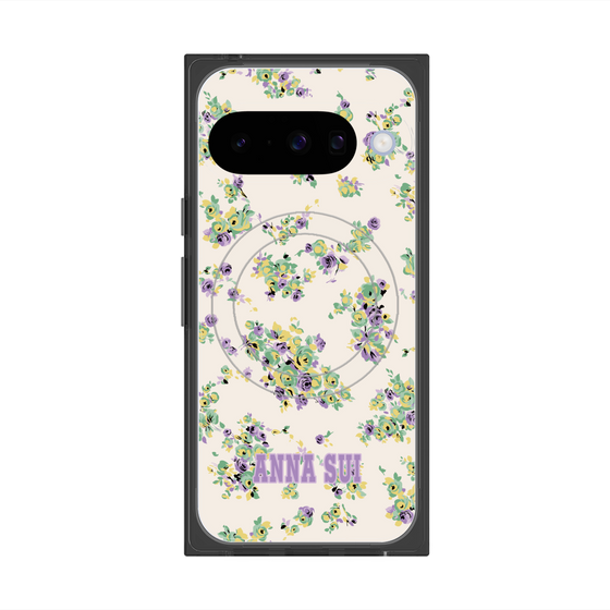 プレミアムスクエアケース with Pixelsnap［ ANNA SUI - ROSEBUDS ］