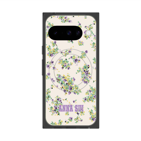 プレミアムスクエアケース with Pixelsnap［ ANNA SUI - ROSEBUDS ］