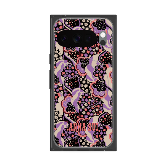 プレミアムスクエアケース with Pixelsnap［ ANNA SUI - WAVY CLOUDS ］