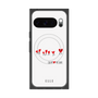 プレミアムスクエアケース with Pixelsnap［ ELLE - Let who love me follow me - ホワイト ］
