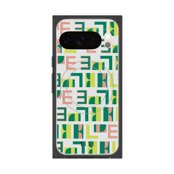 プレミアムスクエアケース with Pixelsnap［ ELLE - Iconics Prints2 ］