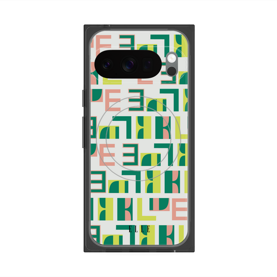 プレミアムスクエアケース with Pixelsnap［ ELLE - Iconics Prints2 ］
