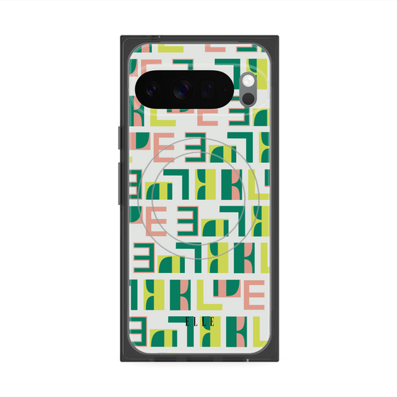 プレミアムスクエアケース with Pixelsnap［ ELLE - Iconics Prints2 ］