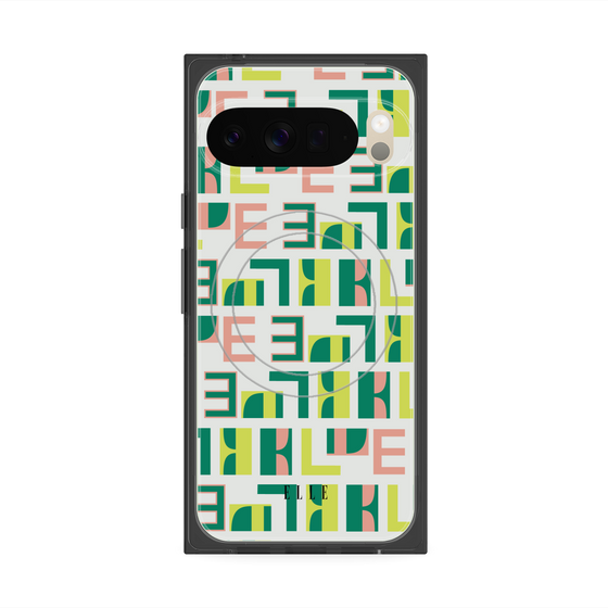 プレミアムスクエアケース with Pixelsnap［ ELLE - Iconics Prints2 ］