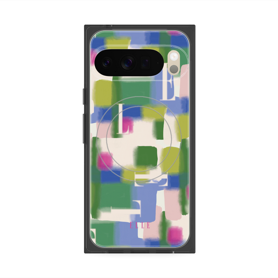 プレミアムスクエアケース with Pixelsnap［ ELLE - Iconics Prints3 ］