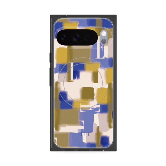 プレミアムスクエアケース with Pixelsnap［ ELLE - Iconics Prints4 ］