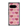 プレミアムスクエアケース with Pixelsnap［ ELLE - Cat Pattern - ピンク ］
