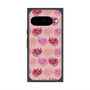 プレミアムスクエアケース with Pixelsnap［ ELLE - Cat Pattern - ピンク ］