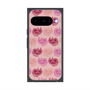 プレミアムスクエアケース with Pixelsnap［ ELLE - Cat Pattern - ピンク ］