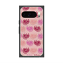 プレミアムスクエアケース with Pixelsnap［ ELLE - Cat Pattern - ピンク ］
