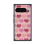 プレミアムスクエアケース with Pixelsnap［ ELLE - Cat Pattern - ピンク ］