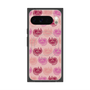 プレミアムスクエアケース with Pixelsnap［ ELLE - Cat Pattern - ピンク ］