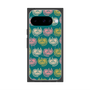 プレミアムスクエアケース with Pixelsnap［ ELLE - Cat Pattern - グリーン ］