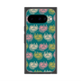プレミアムスクエアケース with Pixelsnap［ ELLE - Cat Pattern - グリーン ］