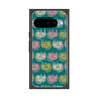 プレミアムスクエアケース with Pixelsnap［ ELLE - Cat Pattern - グリーン ］