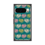 プレミアムスクエアケース with Pixelsnap［ ELLE - Cat Pattern - グリーン ］