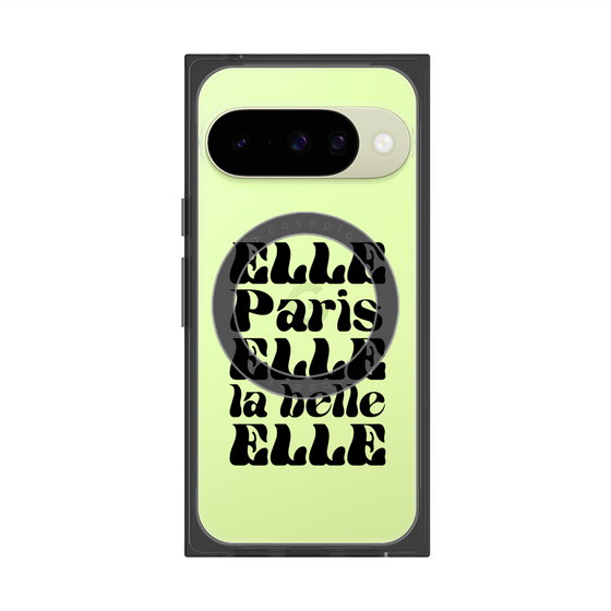 プレミアムスクエアケース with Pixelsnap［ ELLE - ELLE Paris ］