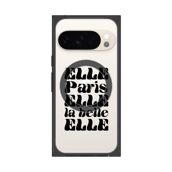 プレミアムスクエアケース with Pixelsnap［ ELLE - ELLE Paris ］