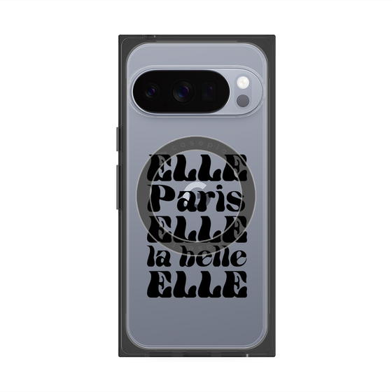プレミアムスクエアケース with Pixelsnap［ ELLE - ELLE Paris ］