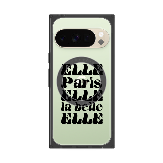 プレミアムスクエアケース with Pixelsnap［ ELLE - ELLE Paris ］