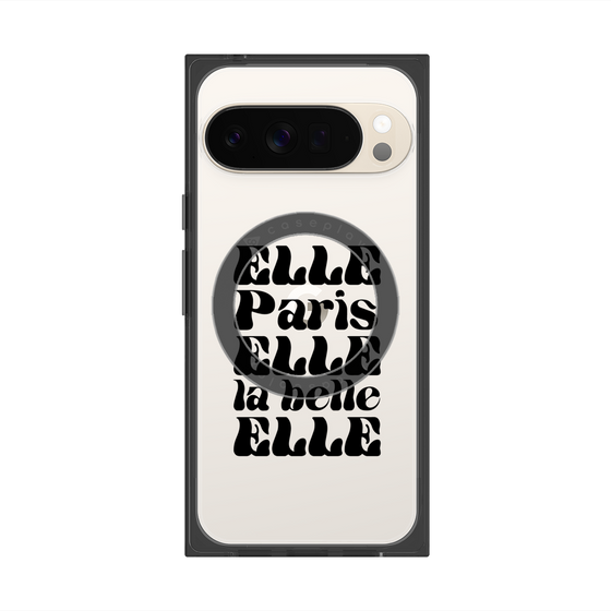 プレミアムスクエアケース with Pixelsnap［ ELLE - ELLE Paris ］