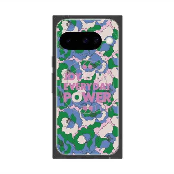 プレミアムスクエアケース with Pixelsnap［ ELLE - Joy is my everyday power ］