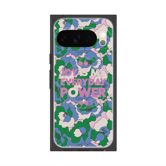 プレミアムスクエアケース with Pixelsnap［ ELLE - Joy is my everyday power ］