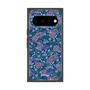 プレミアムスクエアケース with Pixelsnap［ 日比谷花壇 - FloralSymphony - ネイビー ］