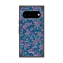 プレミアムスクエアケース with Pixelsnap［ 日比谷花壇 - FloralSymphony - ネイビー ］