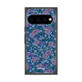 プレミアムスクエアケース with Pixelsnap［ 日比谷花壇 - FloralSymphony - ネイビー ］