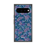 プレミアムスクエアケース with Pixelsnap［ 日比谷花壇 - FloralSymphony - ネイビー ］