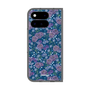 プレミアムスクエアケース with Pixelsnap［ 日比谷花壇 - FloralSymphony - ネイビー ］