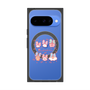 プレミアムスクエアケース with Pixelsnap［ もくもくちゃん - リボン ］