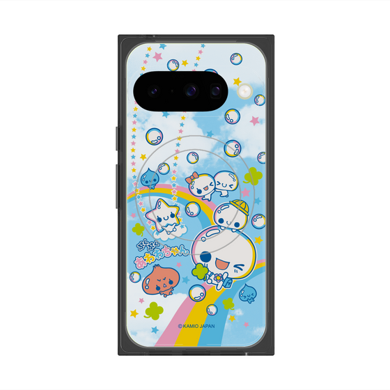 プレミアムスクエアケース with Pixelsnap［ ぷくぷくあわわちゃん - レインボー ］