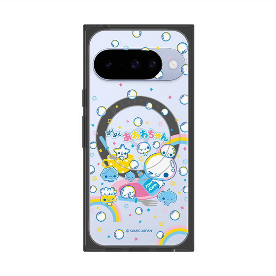 プレミアムスクエアケース with Pixelsnap［ ぷくぷくあわわちゃん - しゃぼんだま ］