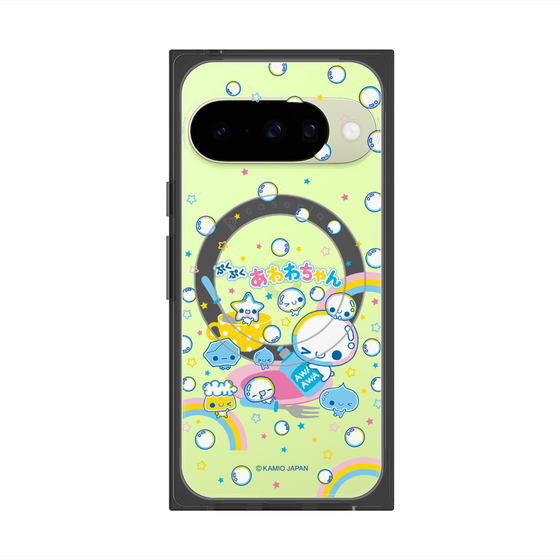 プレミアムスクエアケース with Pixelsnap［ ぷくぷくあわわちゃん - しゃぼんだま ］