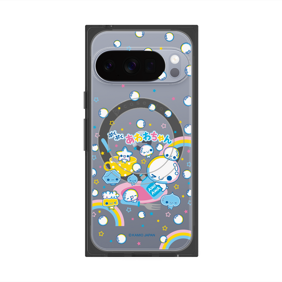 プレミアムスクエアケース with Pixelsnap［ ぷくぷくあわわちゃん - しゃぼんだま ］
