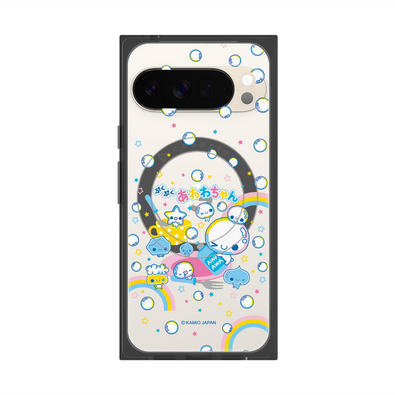 プレミアムスクエアケース with Pixelsnap［ ぷくぷくあわわちゃん - しゃぼんだま ］