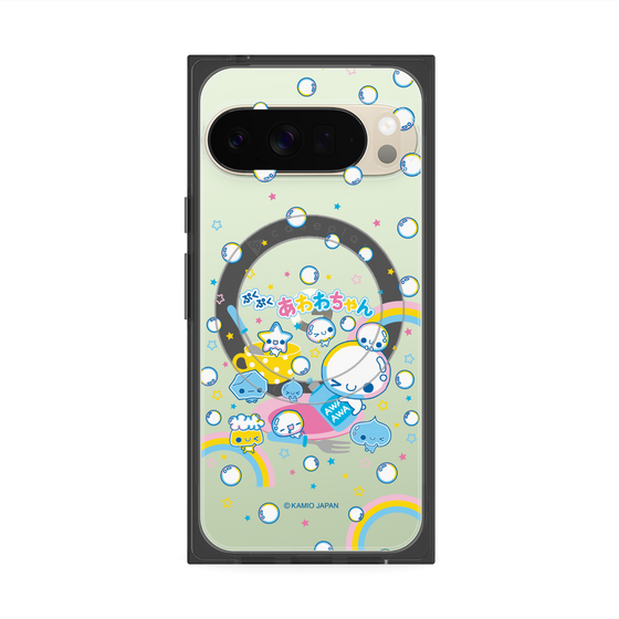 プレミアムスクエアケース with Pixelsnap［ ぷくぷくあわわちゃん - しゃぼんだま ］