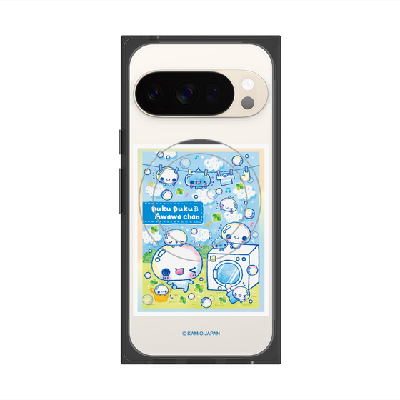 プレミアムスクエアケース with Pixelsnap［ ぷくぷくあわわちゃん - ランドリー ］