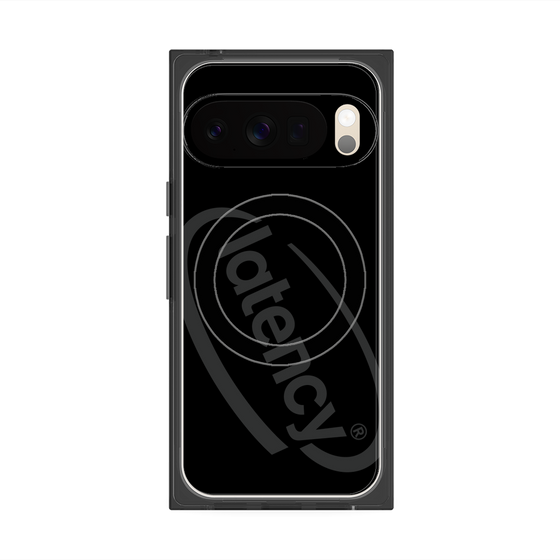 プレミアムスクエアケース with Pixelsnap［ LATENCY - Circle logo - Black ］
