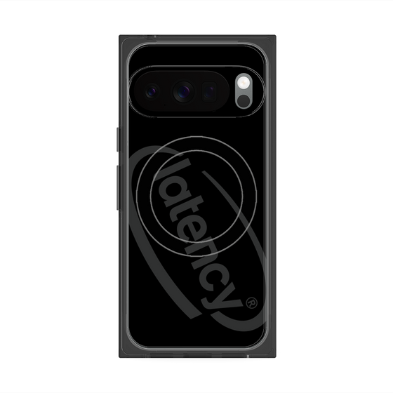 プレミアムスクエアケース with Pixelsnap［ LATENCY - Circle logo - Black ］