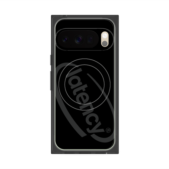 プレミアムスクエアケース with Pixelsnap［ LATENCY - Circle logo - Black ］