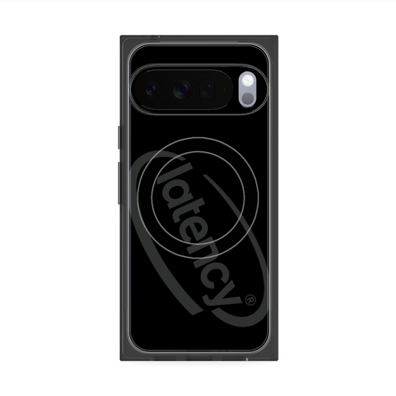 プレミアムスクエアケース with Pixelsnap［ LATENCY - Circle logo - Black ］