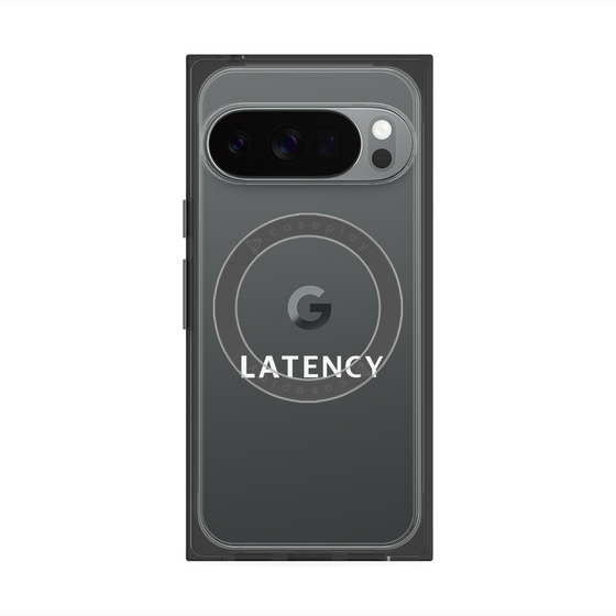 プレミアムスクエアケース with Pixelsnap［ LATENCY - Logotype - Clear ］