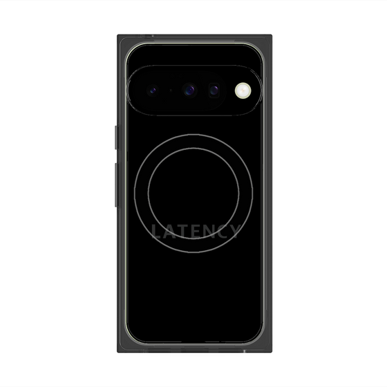 プレミアムスクエアケース with Pixelsnap［ LATENCY - Logotype - Black ］
