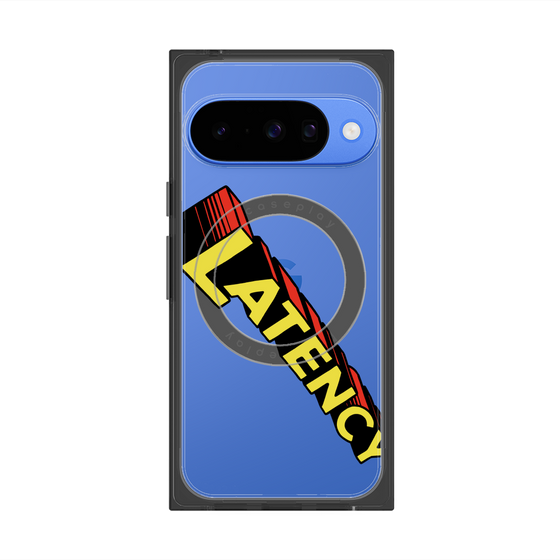 プレミアムスクエアケース with Pixelsnap［ LATENCY - Rock logo - Clear ］